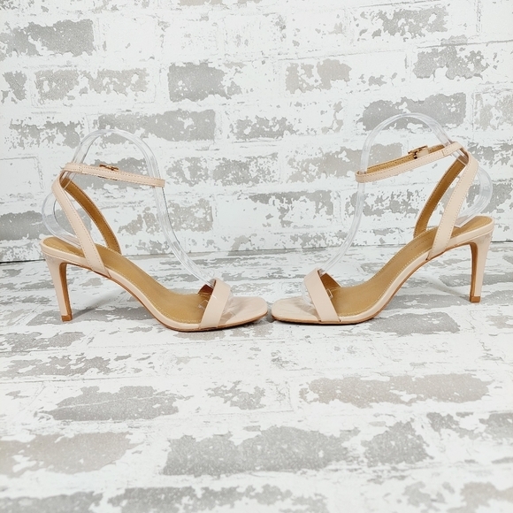 ASOS Cream Buckle Ankle Strap Summer Heeled Sandals O622 - Picture 7 of 16